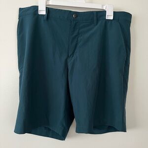 Adidas Teal Flat Front Shorts Tailored Design